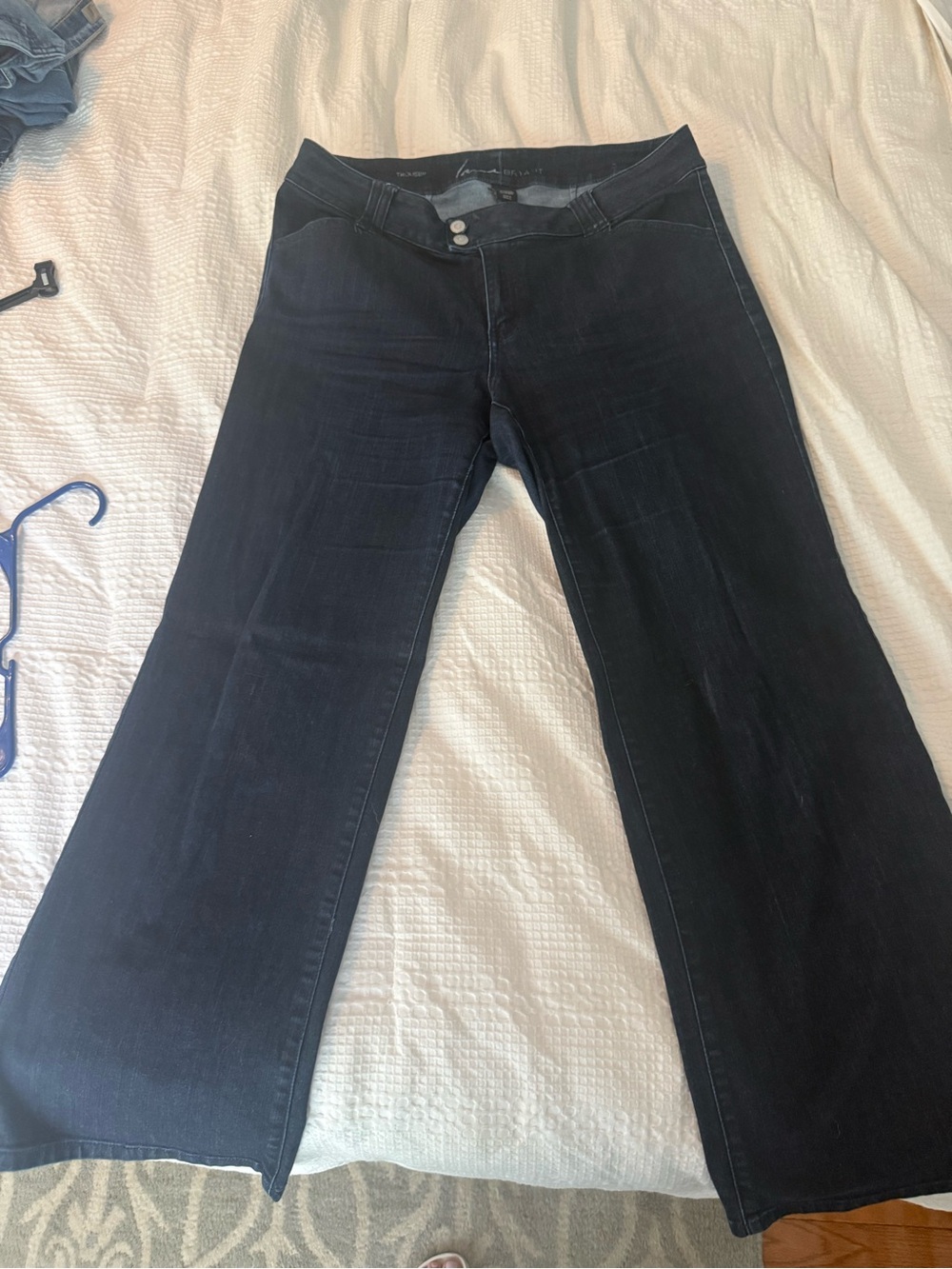 Lane Bryant Dark Blue High-Rise Wide Leg Jeans - Picture 3 of 4